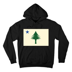 Flag Of Maine 1901 Maine State Flag Pine Tree State Hoodie