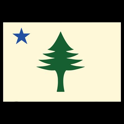 Flag Of Maine 1901 Maine State Flag Pine Tree State T-Shirt