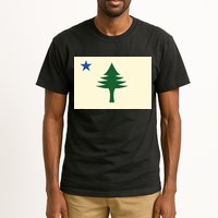 Flag Of Maine 1901 Maine State Flag Pine Tree State Tall T-Shirt