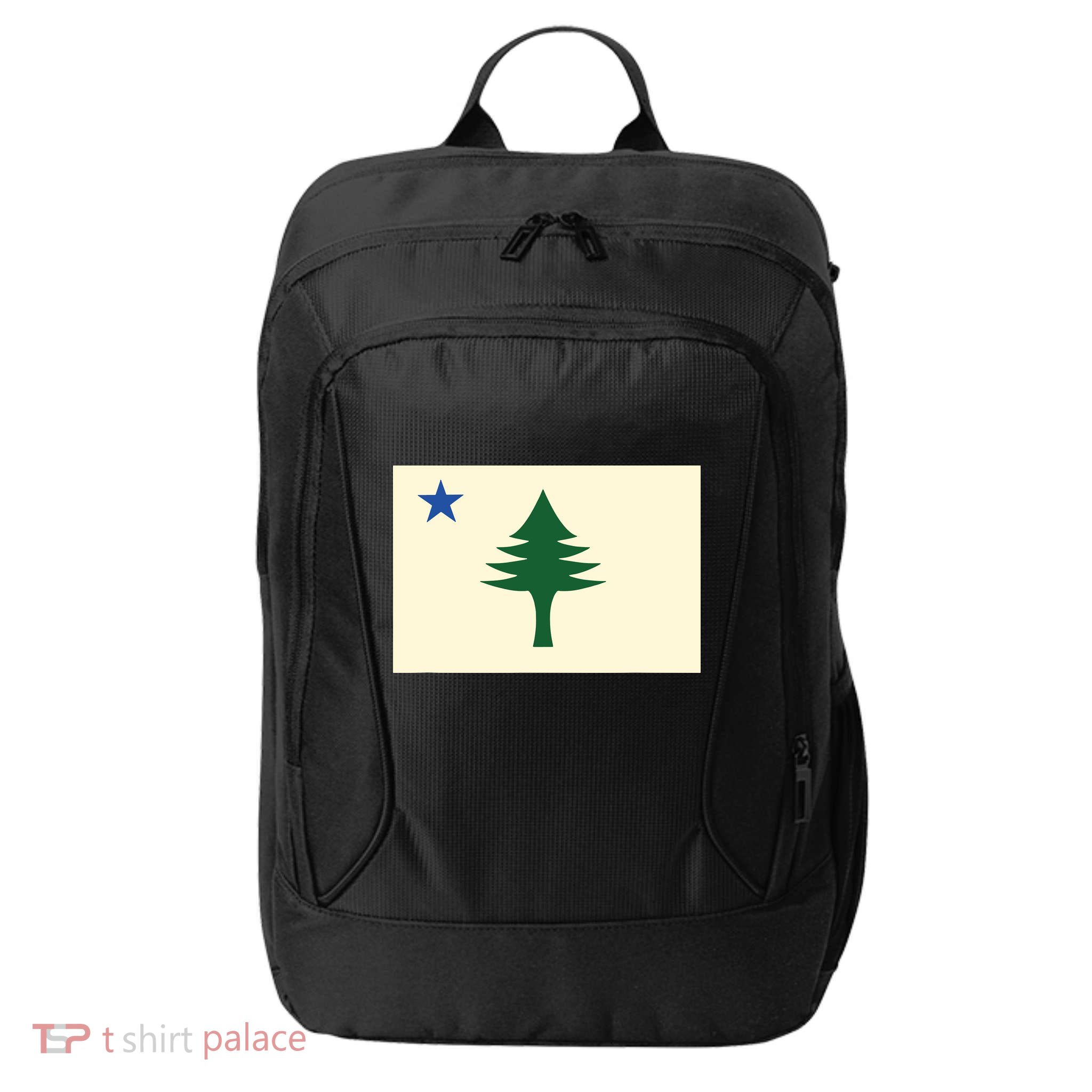 Flag Of Maine 1901 Maine State Flag Pine Tree State City Backpack