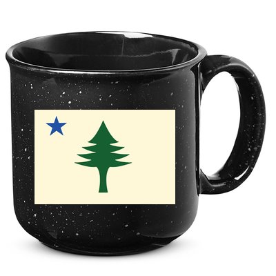 Flag Of Maine 1901 Maine State Flag Pine Tree State 15oz Campfire Ceramic Mug