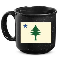Flag Of Maine 1901 Maine State Flag Pine Tree State 15oz Campfire Ceramic Mug
