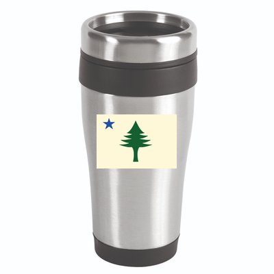Flag Of Maine 1901 Maine State Flag Pine Tree State 16oz Travel Tumbler