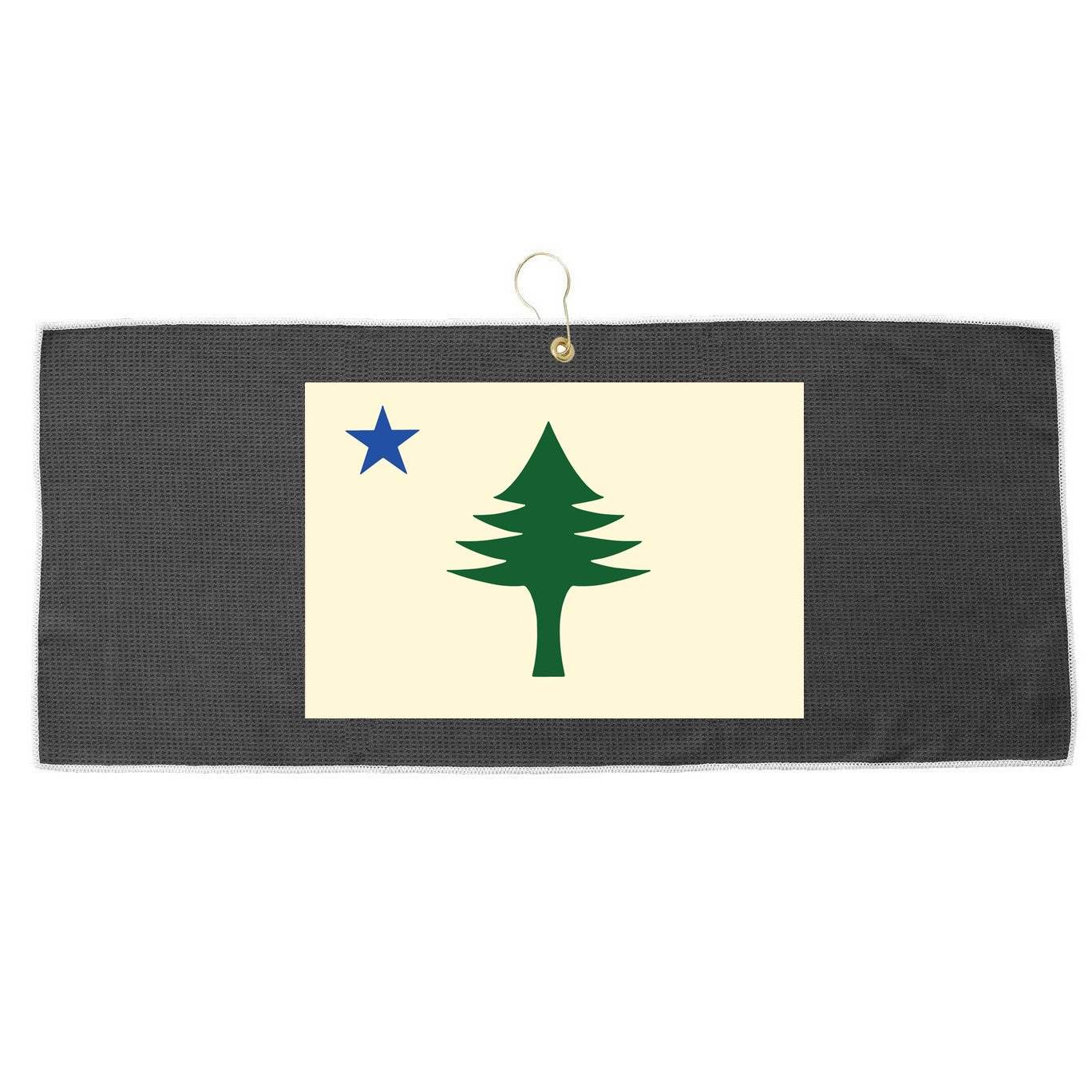 Flag Of Maine 1901 Maine State Flag Pine Tree State Large Microfiber Waffle Golf Towel
