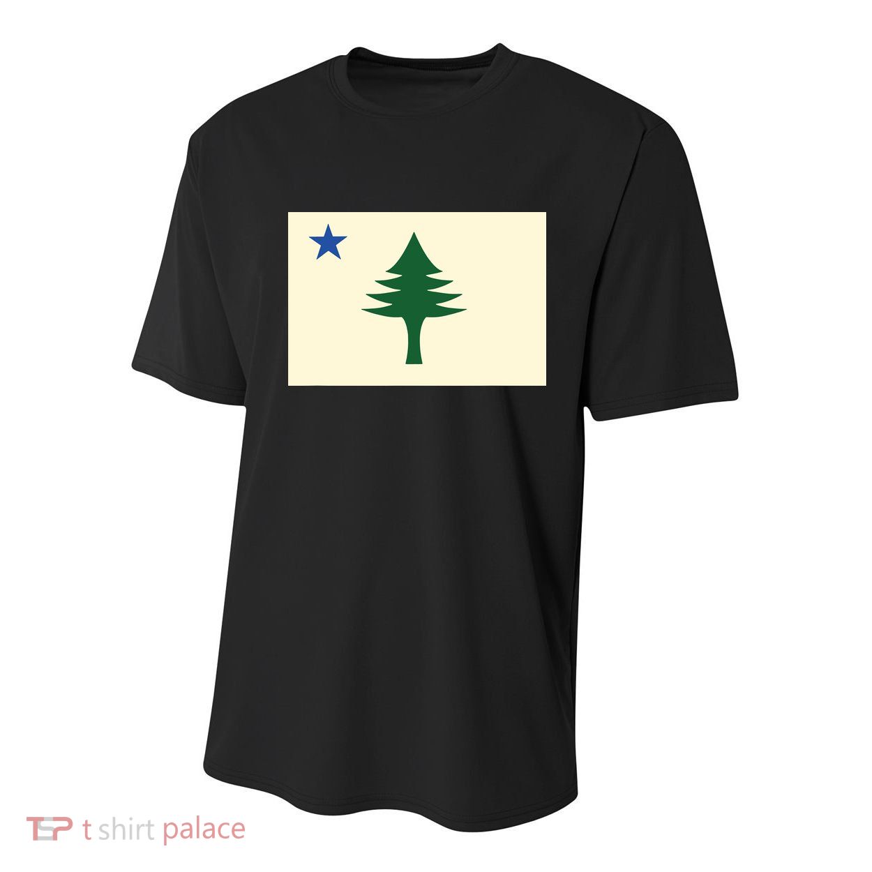Flag Of Maine 1901 Maine State Flag Pine Tree State Youth Performance Sprint T-Shirt