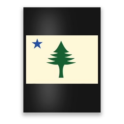 Flag Of Maine 1901 Maine State Flag Pine Tree State Poster