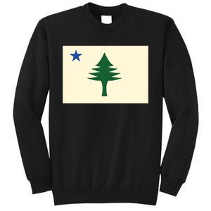 Flag Of Maine 1901 Maine State Flag Pine Tree State Tall Sweatshirt