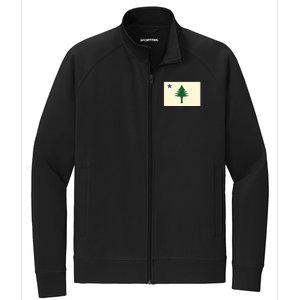 Flag Of Maine 1901 Maine State Flag Pine Tree State Stretch Full-Zip Cadet Jacket