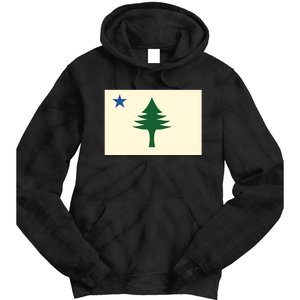 Flag Of Maine 1901 Maine State Flag Pine Tree State Tie Dye Hoodie