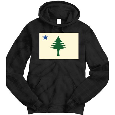 Flag Of Maine 1901 Maine State Flag Pine Tree State Tie Dye Hoodie