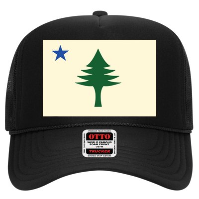 Flag Of Maine 1901 Maine State Flag Pine Tree State Trucker Hat