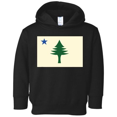 Flag Of Maine 1901 Maine State Flag Pine Tree State Toddler Hoodie