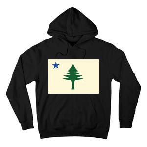 Flag Of Maine 1901 Maine State Flag Pine Tree State Tall Hoodie