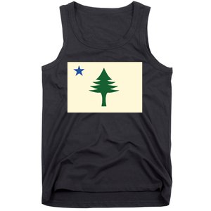 Flag Of Maine 1901 Maine State Flag Pine Tree State Tank Top