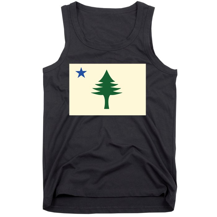 Flag Of Maine 1901 Maine State Flag Pine Tree State Tank Top