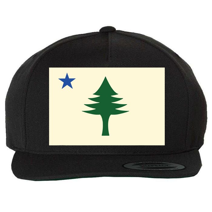Flag Of Maine 1901 Maine State Flag Pine Tree State Wool Snapback Cap