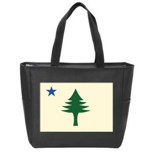 Flag Of Maine 1901 Maine State Flag Pine Tree State Zip Tote Bag