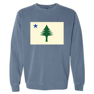 Flag Of Maine 1901 Maine State Flag Pine Tree State Garment-Dyed Sweatshirt