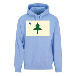 Flag Of Maine 1901 Maine State Flag Pine Tree State Unisex Surf Hoodie