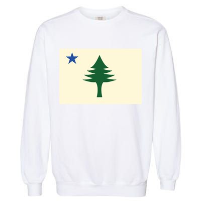Flag Of Maine 1901 Maine State Flag Pine Tree State Garment-Dyed Sweatshirt
