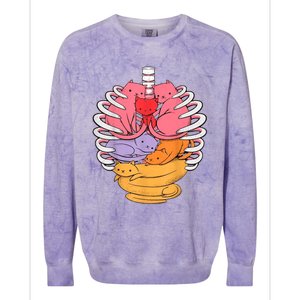 Funny Organs Made Out Of Cats Colorblast Crewneck Sweatshirt