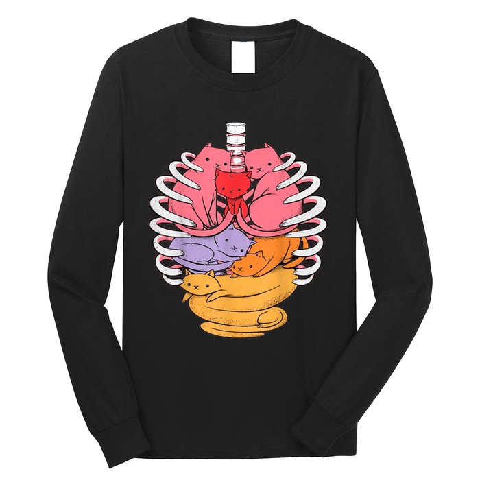 Funny Organs Made Out Of Cats Long Sleeve Shirt