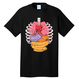 Funny Organs Made Out Of Cats Tall T-Shirt