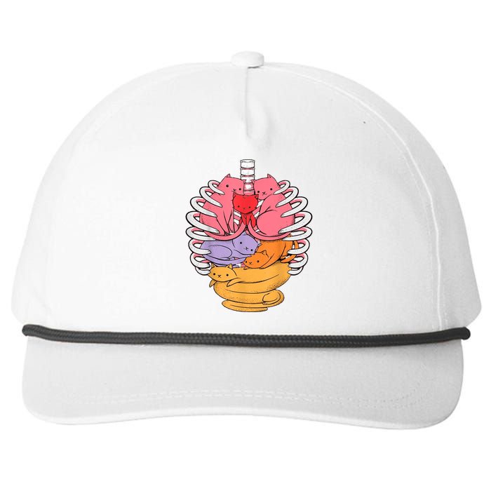 Funny Organs Made Out Of Cats Snapback Five-Panel Rope Hat