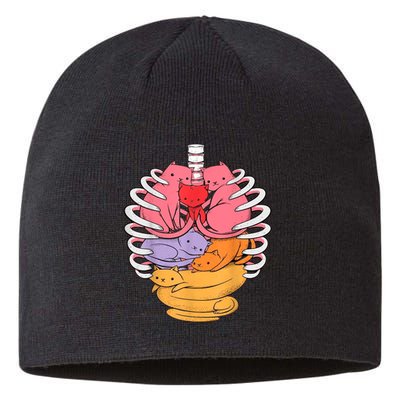 Funny Organs Made Out Of Cats Sustainable Beanie