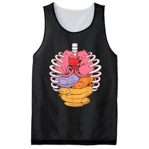 Funny Organs Made Out Of Cats Mesh Reversible Basketball Jersey Tank