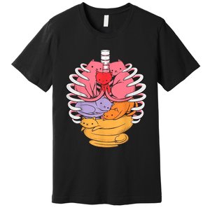 Funny Organs Made Out Of Cats Premium T-Shirt