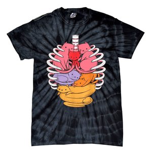 Funny Organs Made Out Of Cats Tie-Dye T-Shirt