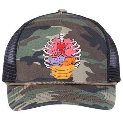 Funny Organs Made Out Of Cats Retro Rope Trucker Hat Cap