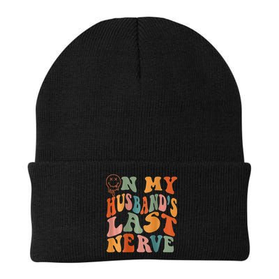 Funny On My Husband's Last Nerve Groovy On Back Beanie