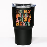Funny On My Husband's Last Nerve Groovy On Back Tumbler