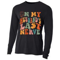 Funny On My Husband's Last Nerve Groovy On Back Cooling Performance Long Sleeve Crew
