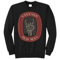 Funny Old Man Vintage Skeleton Hand Graphic Tall Sweatshirt