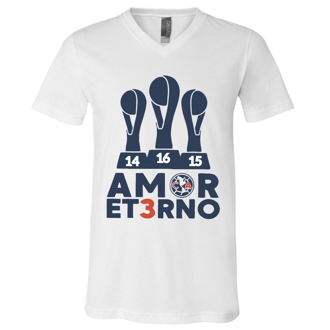Funny Odiame Mas. America Tricampeon. Fans V-Neck T-Shirt