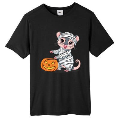 Funny Opossum Mummy Pumpkin Trick Or Treat Halloween Design Tall Fusion ChromaSoft Performance T-Shirt