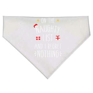 Funny On Naughty List And I Regret Nothing For Christmas Cute Gift USA-Made Doggie Bandana