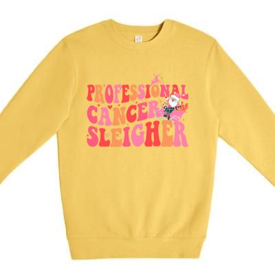 Funny Oncology Nurse Christmas Professional Cancer Sleigher Gift Premium Crewneck Sweatshirt