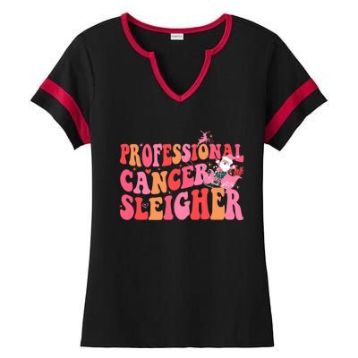 Funny Oncology Nurse Christmas Professional Cancer Sleigher Gift Ladies Halftime Notch Neck Tee