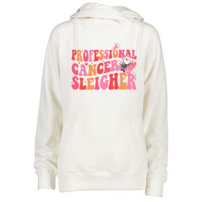 Funny Oncology Nurse Christmas Professional Cancer Sleigher Gift Womens Funnel Neck Pullover Hood