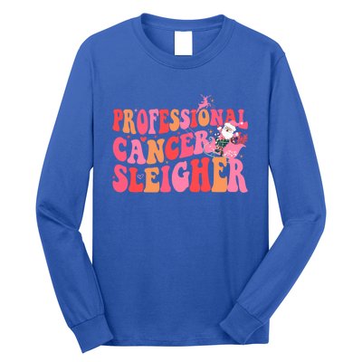 Funny Oncology Nurse Christmas Professional Cancer Sleigher Gift Long Sleeve Shirt