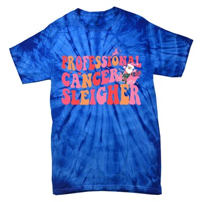 Funny Oncology Nurse Christmas Professional Cancer Sleigher Gift Tie-Dye T-Shirt