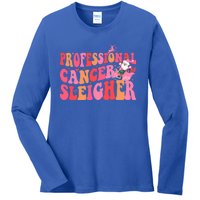 Funny Oncology Nurse Christmas Professional Cancer Sleigher Gift Ladies Long Sleeve Shirt