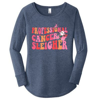 Funny Oncology Nurse Christmas Professional Cancer Sleigher Gift Women's Perfect Tri Tunic Long Sleeve Shirt