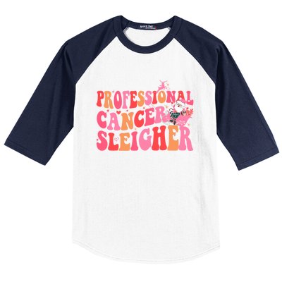 Funny Oncology Nurse Christmas Professional Cancer Sleigher Gift Baseball Sleeve Shirt