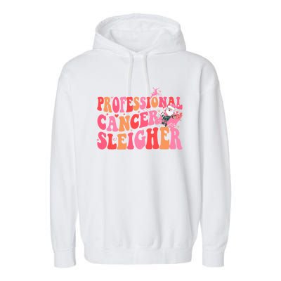 Funny Oncology Nurse Christmas Professional Cancer Sleigher Gift Garment-Dyed Fleece Hoodie