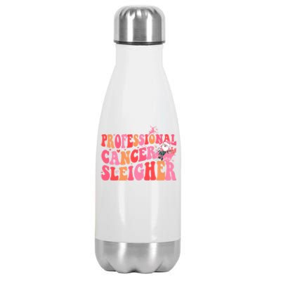 Funny Oncology Nurse Christmas Professional Cancer Sleigher Gift Stainless Steel Insulated Water Bottle